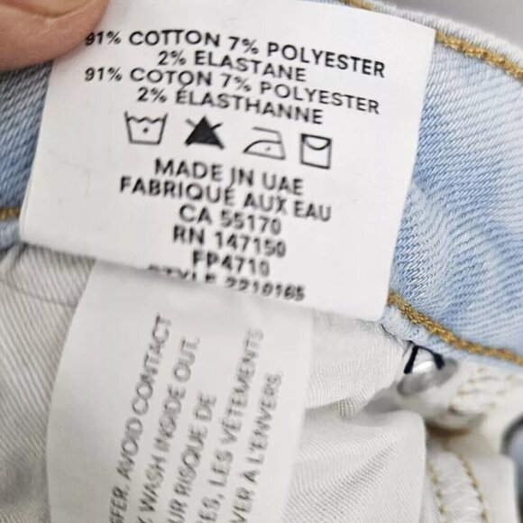 Frank & Oak Debbie Blue Skinny Jeans Mid-Rise Denim Light Wash Womens Size 27 - Picture 6 of 6